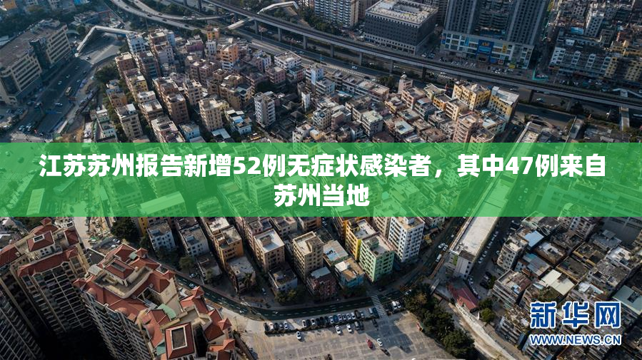 江苏苏州报告新增52例无症状感染者，其中47例来自苏州当地