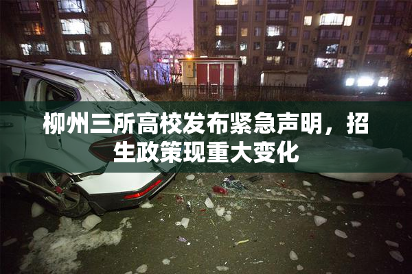 柳州三所高校发布紧急声明，招生政策现重大变化