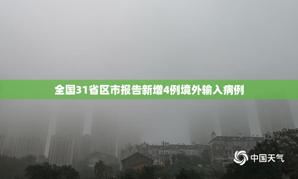 全国31省区市报告新增4例境外输入病例