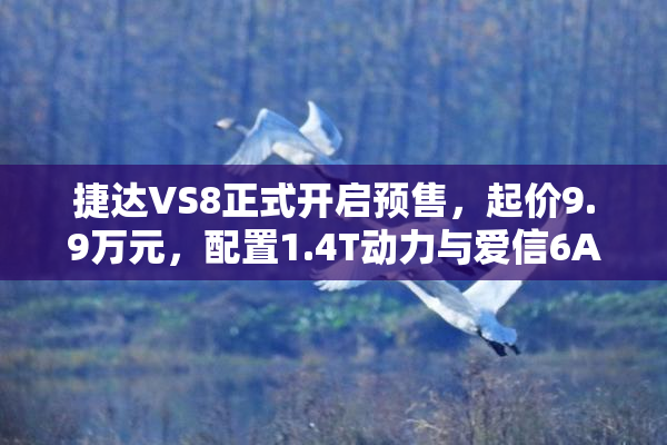 捷达VS8正式开启预售，起价9.9万元，配置1.4T动力与爱信6AT变速箱