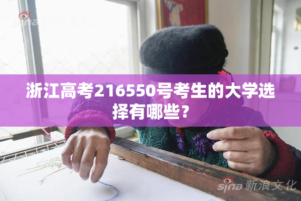 浙江高考216550号考生的大学选择有哪些？