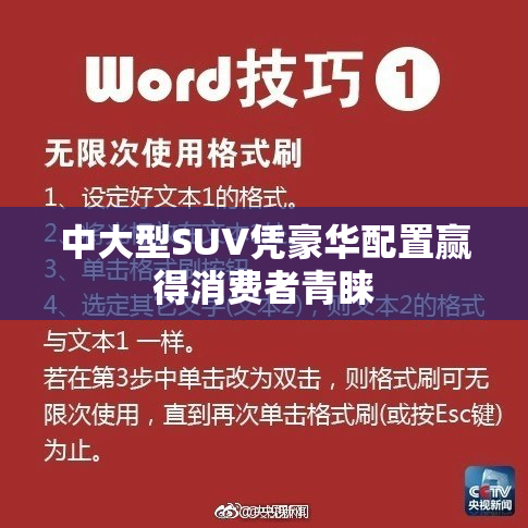 中大型SUV凭豪华配置赢得消费者青睐