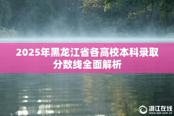 2025年黑龙江省各高校本科录取分数线全面解析