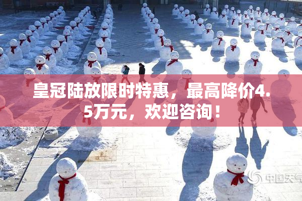 皇冠陆放限时特惠，最高降价4.5万元，欢迎咨询！