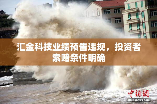 汇金科技业绩预告违规，投资者索赔条件明确